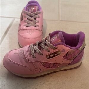 Reebok Pink and Purple Sneakers with Classic Silhouette